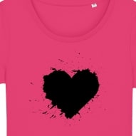 Tricouri personalizate cu inima pictata negru
