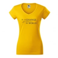 Tricouri personalizate cu mesaj be the change