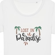 Tricouri personalizate cu mesaj lost in paradise