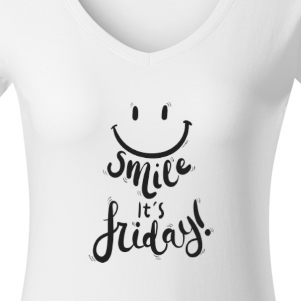 Tricouri personalizate cu mesaj smile it's friday